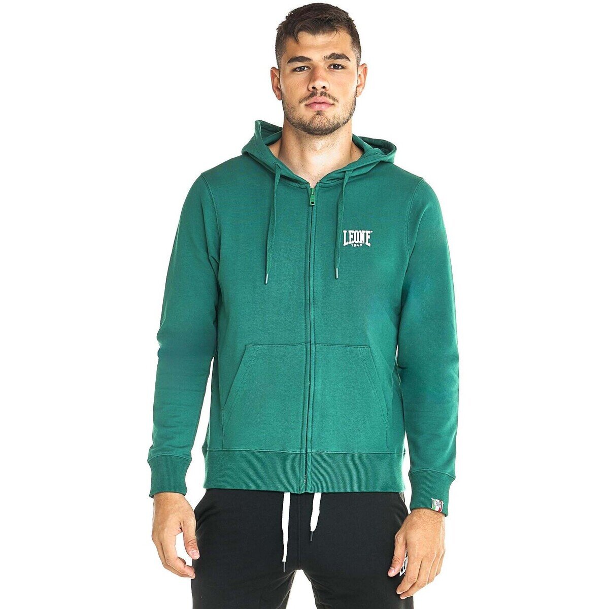 Leone 1947 Îmbracaminte Man Hoody Full Zip Basic Small Logo
