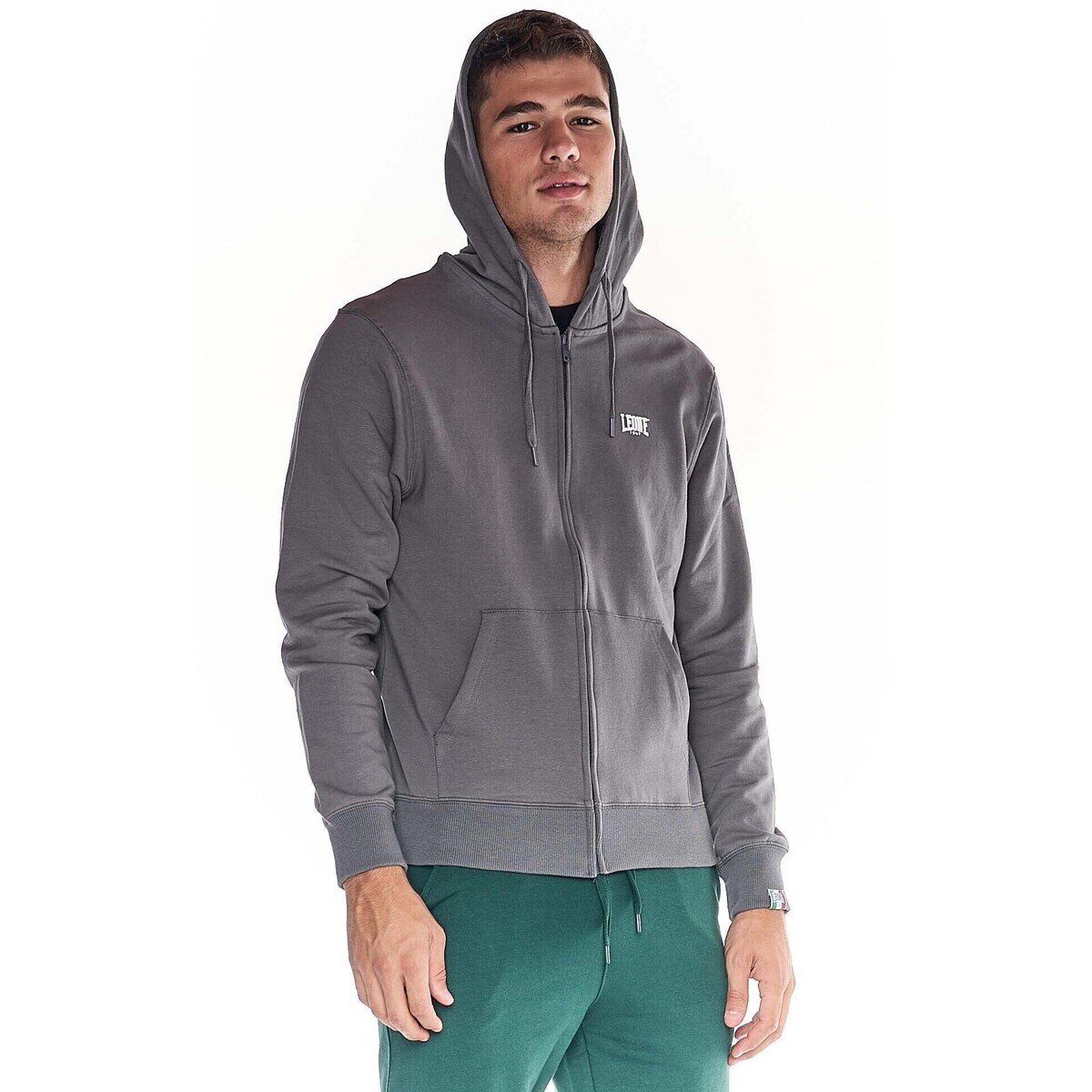 Leone 1947 Îmbracaminte Man Hoody Full Zip Basic Small Logo