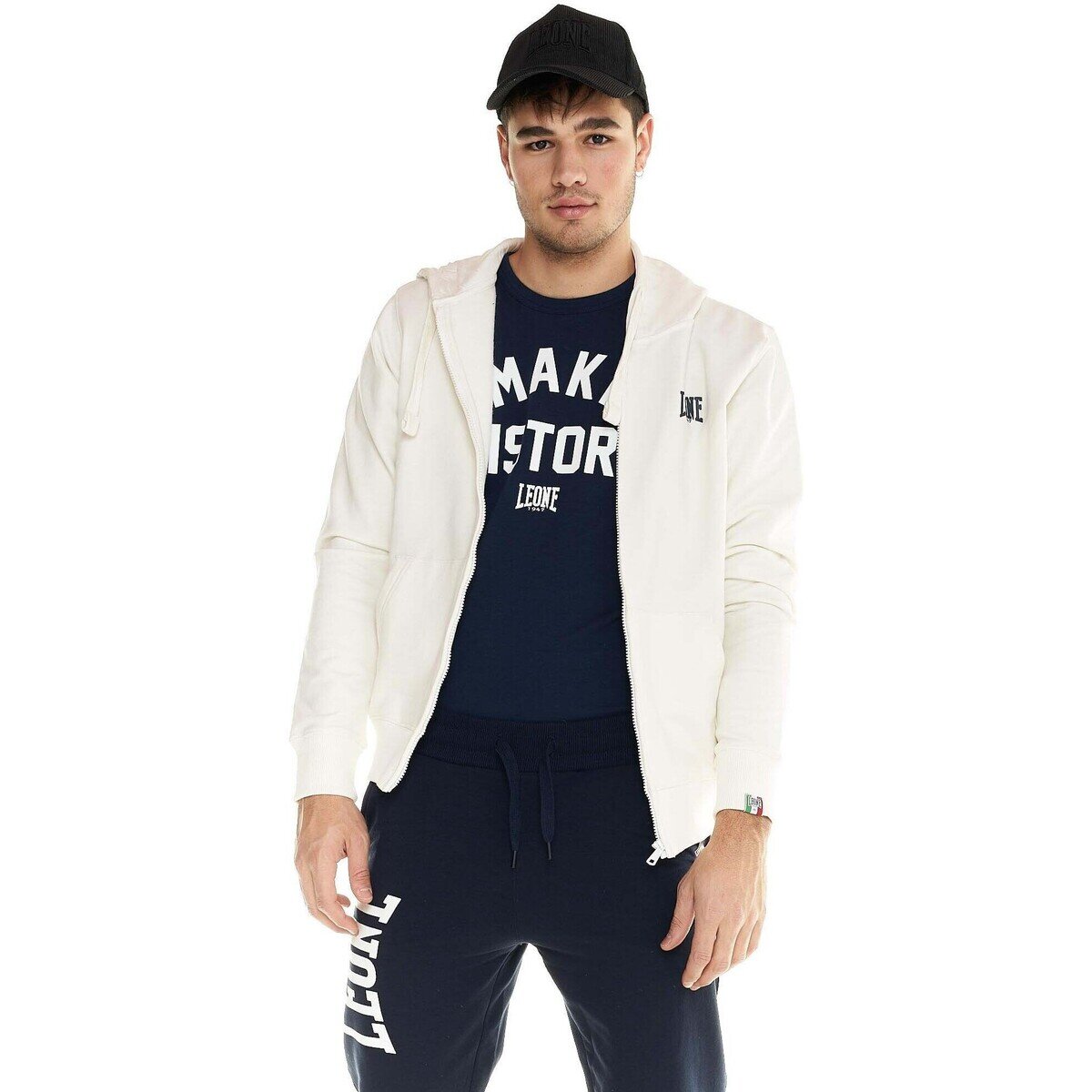 Leone 1947 Îmbracaminte Man Hoody Full Zip Basic Small Logo