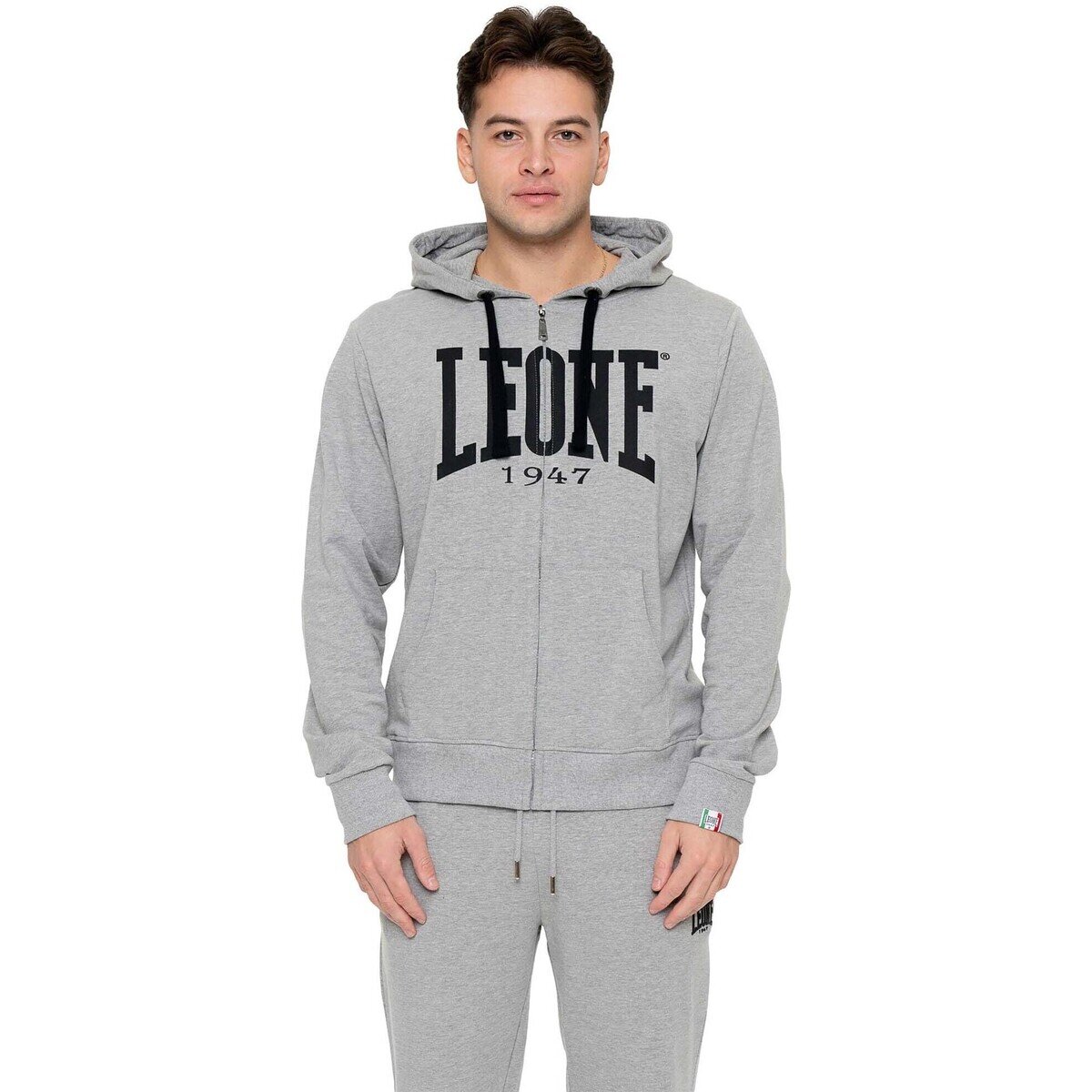 Leone 1947 Îmbracaminte Man Hoody Full Zip Big Logo