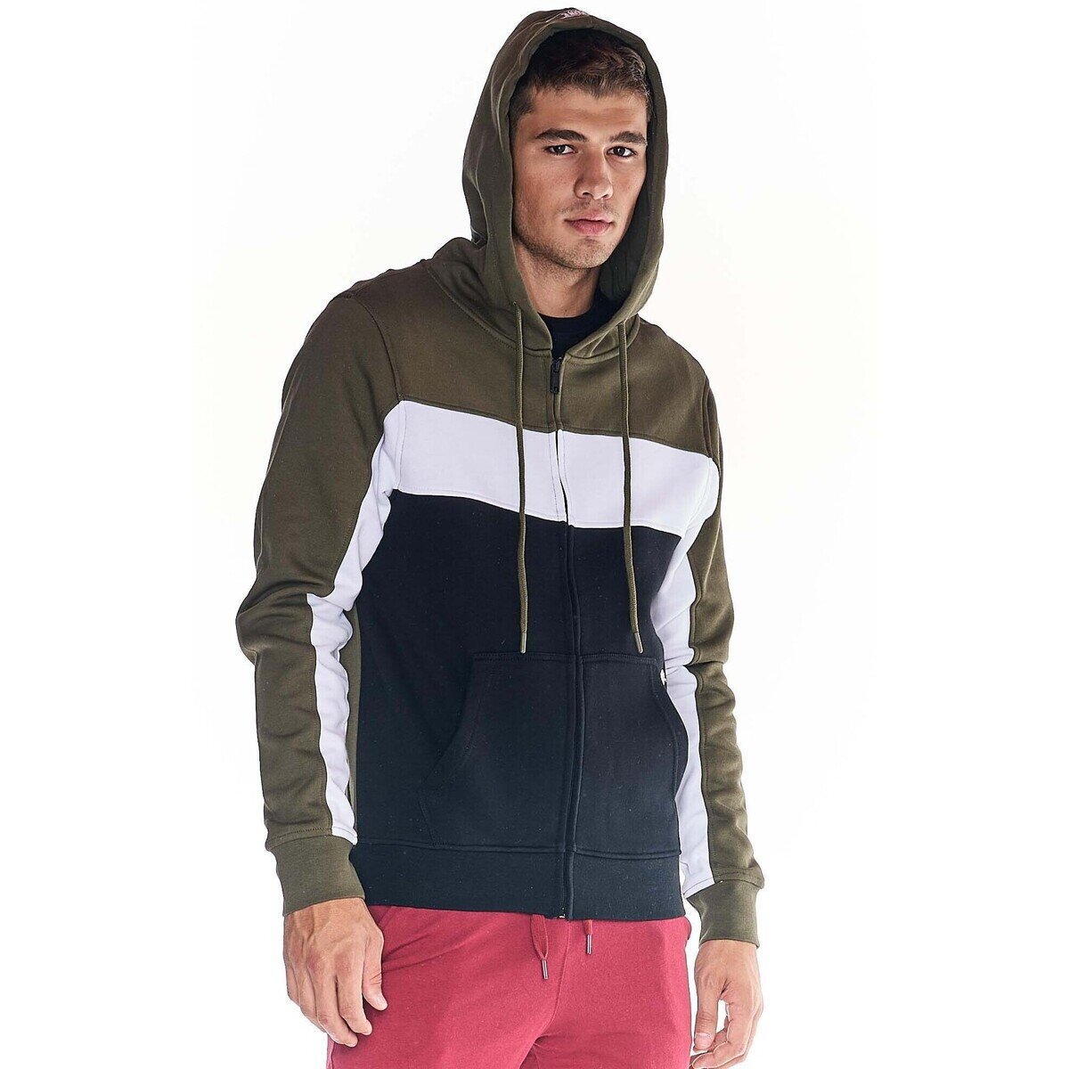Leone 1947 Îmbracaminte Man Hoody Full Zip Earth Tones