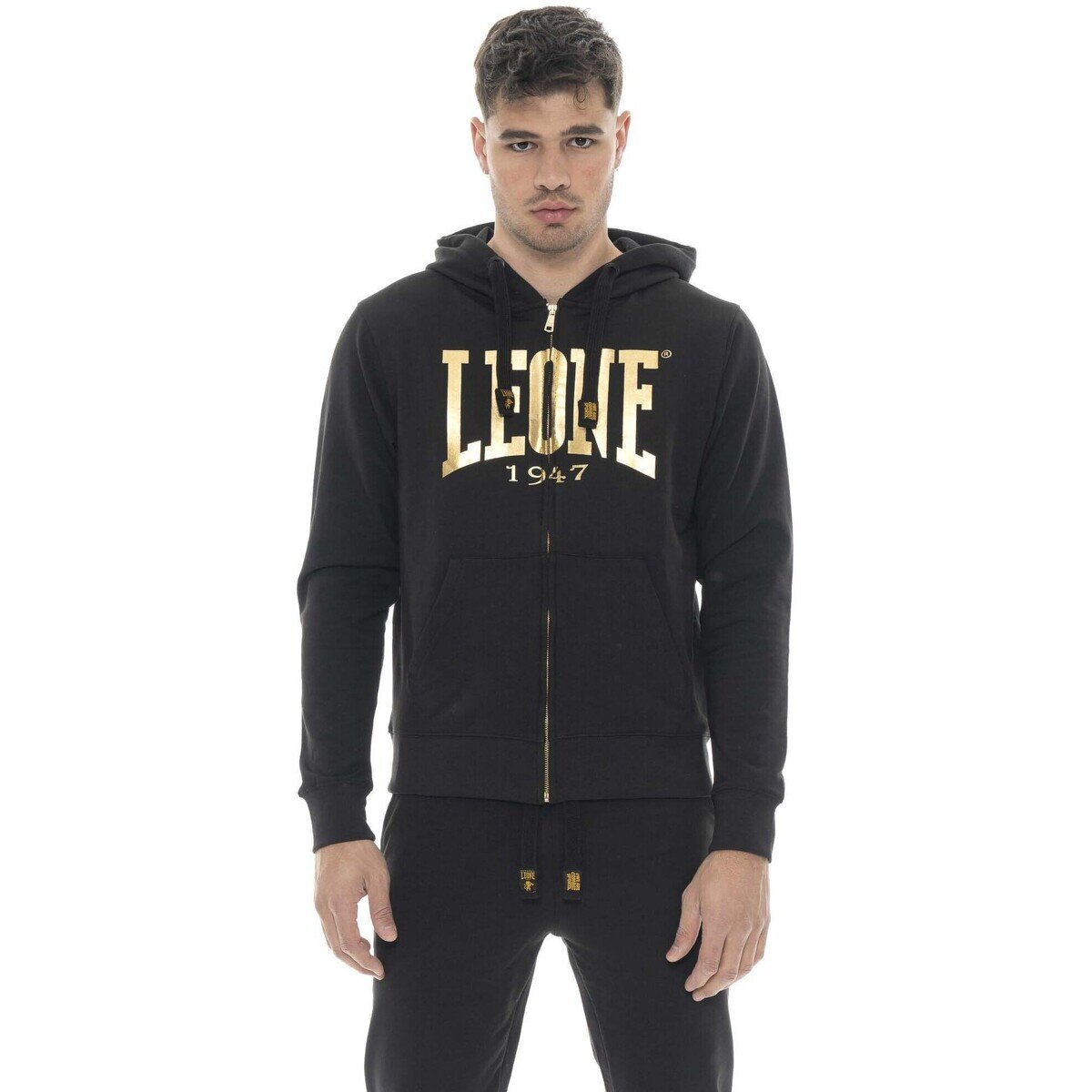 Leone 1947 Îmbracaminte Man Hoody Full Zip Gold Label