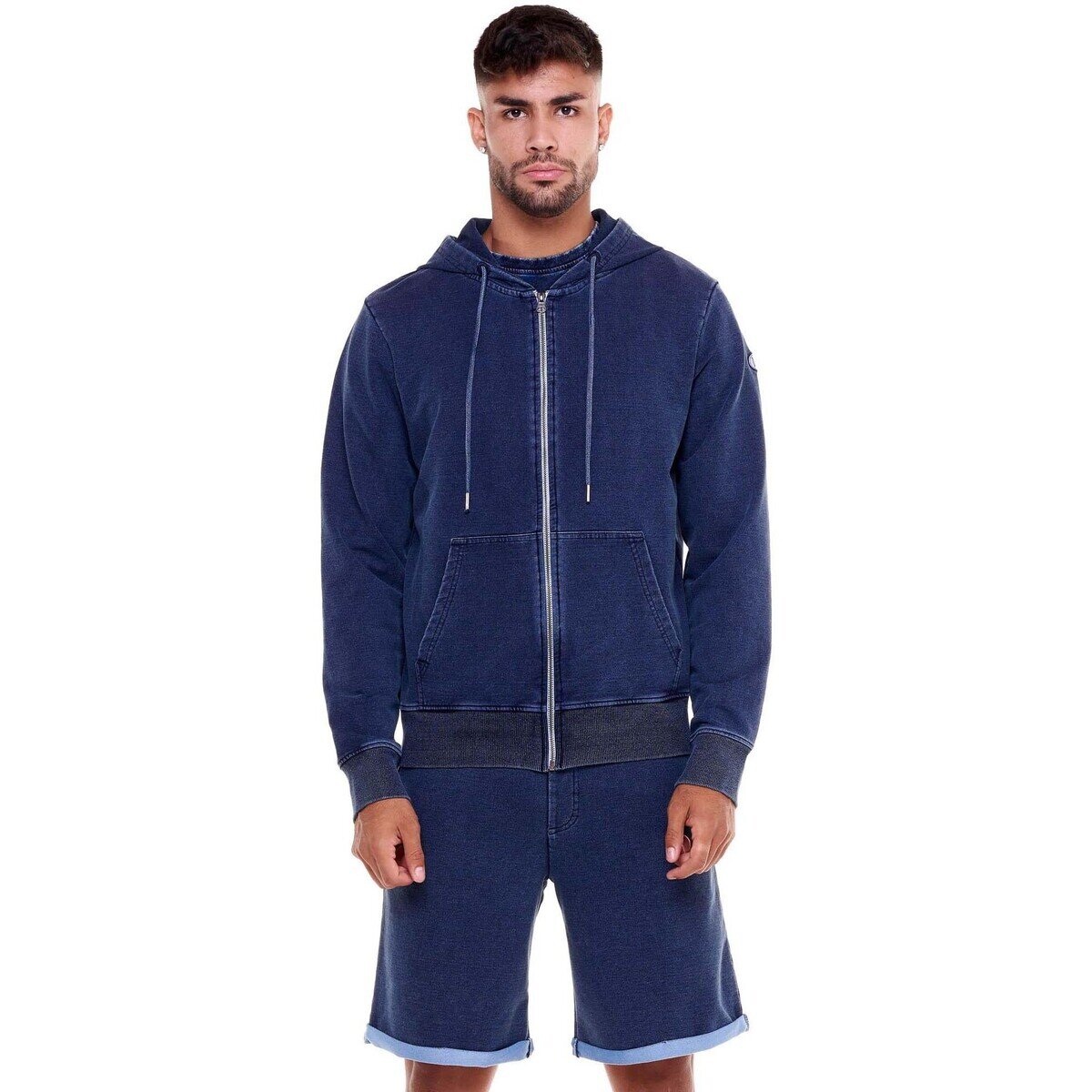 Leone 1947 Îmbracaminte Man Hoody Full Zip Indigo