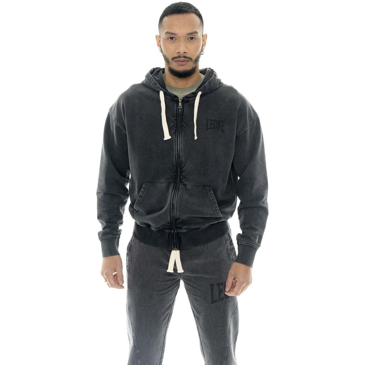 Leone 1947 Îmbracaminte Man Hoody Full Zip Old Wash