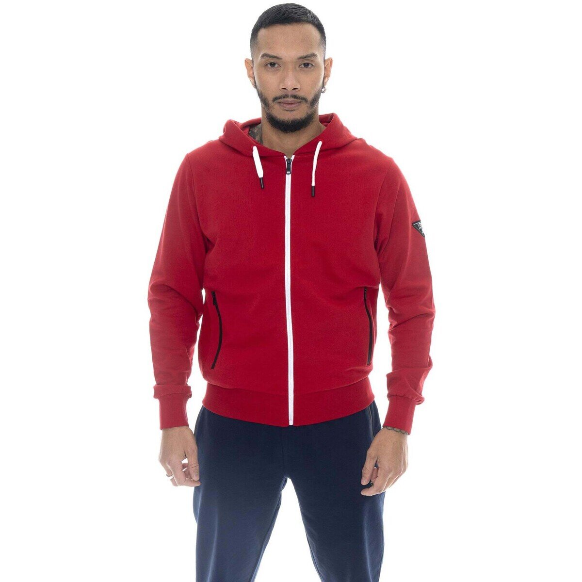 Leone 1947 Îmbracaminte Man Hoody Full Zip Patch