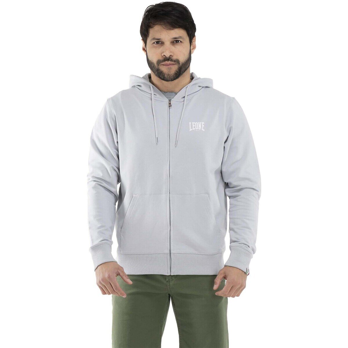 Leone 1947 Îmbracaminte Man Hoody Full Zip Small Logo