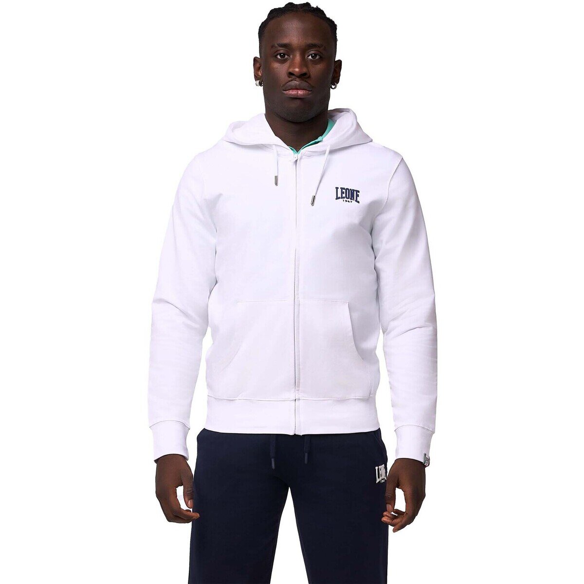 Leone 1947 Îmbracaminte Man Hoody Full Zip Small Logo