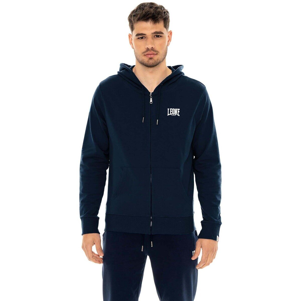 Leone 1947 Îmbracaminte Man Hoody Full Zip Small Logo