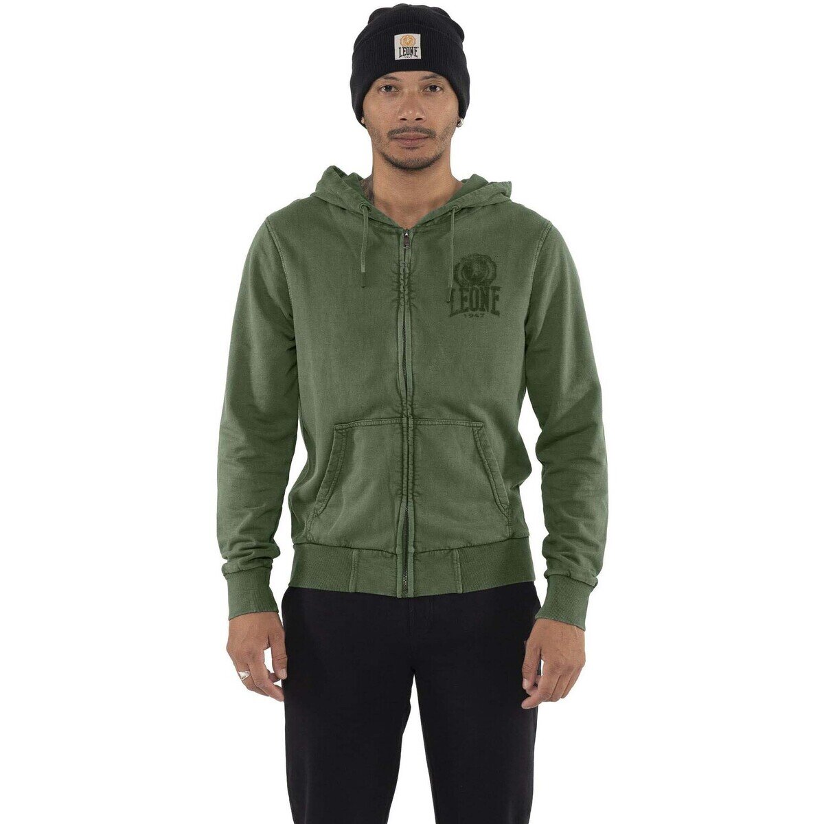 Leone 1947 Îmbracaminte Man Hoody Full Zip Treatments
