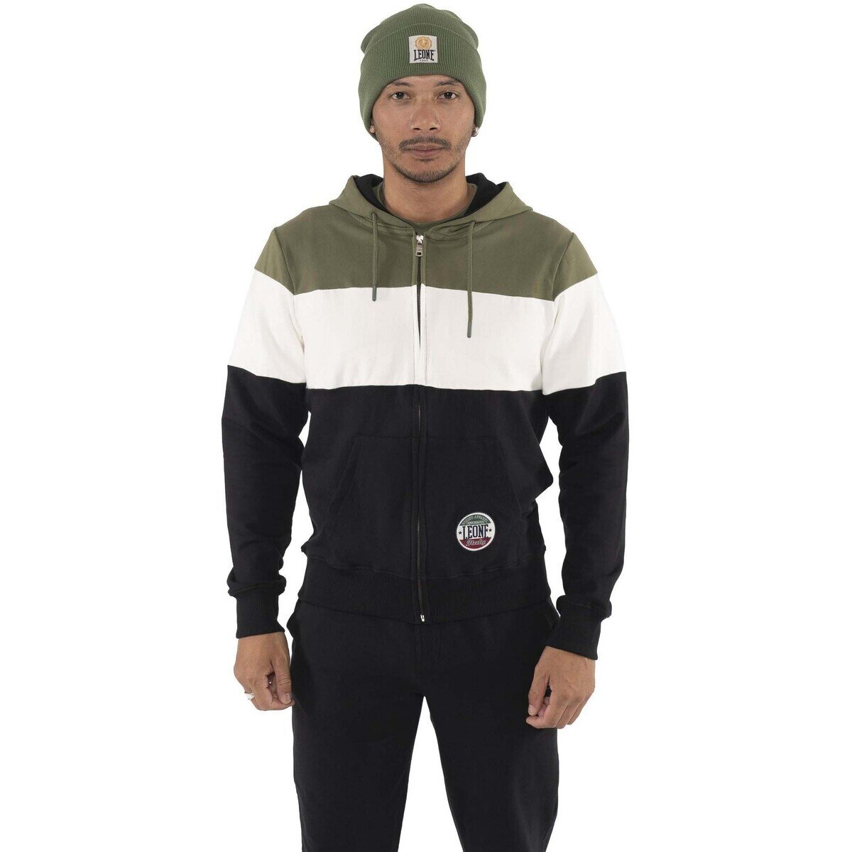 Leone 1947 Îmbracaminte Man Hoody Full Zip Varsity