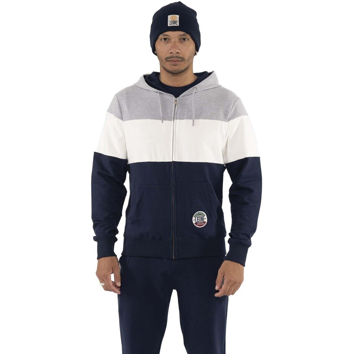Leone 1947 Îmbracaminte Man Hoody Full Zip Varsity
