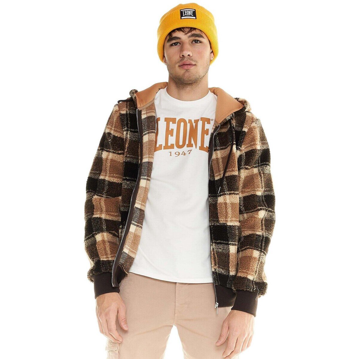 Leone 1947 Îmbracaminte Man Hoody Jacket Sherpa Shades