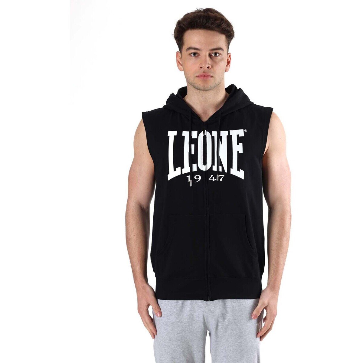 Leone 1947 Îmbracaminte Man Hoody Sleeveless Big Logo