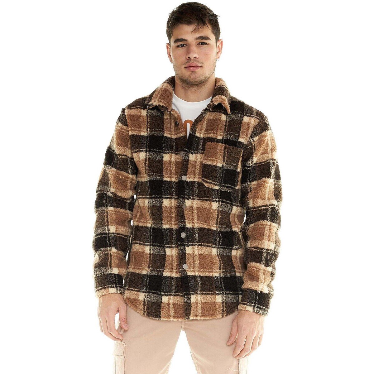 Leone 1947 Îmbracaminte Man Jacket Sherpa Buttons Shades