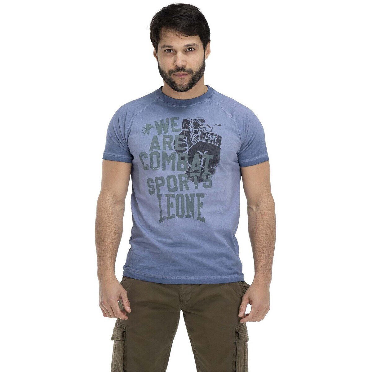 Leone 1947 Îmbracaminte Man T-Shirt Short Sleeves Indigo