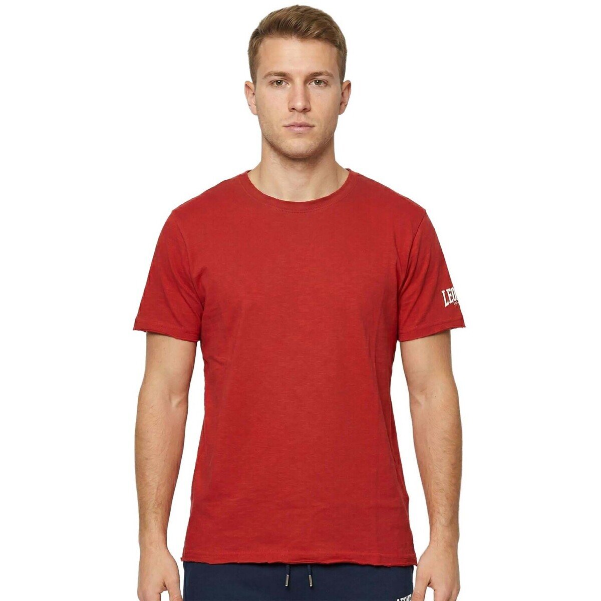 Leone 1947 Îmbracaminte Man T-Shirt Short Sleeves Slub Small Logo
