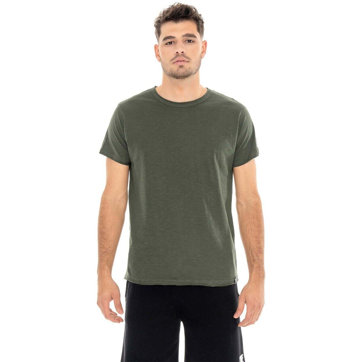 Leone 1947 Îmbracaminte Man T-Shirt Short Sleeves Slub Small Logo