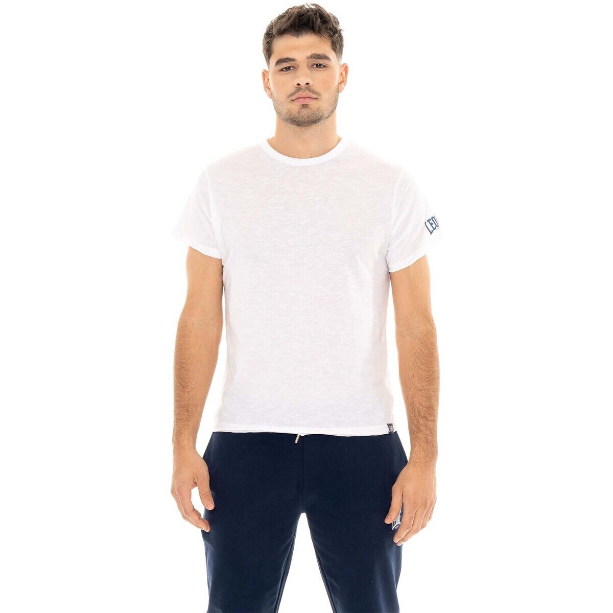 Leone 1947 Îmbracaminte Man T-Shirt Short Sleeves Slub Small Logo