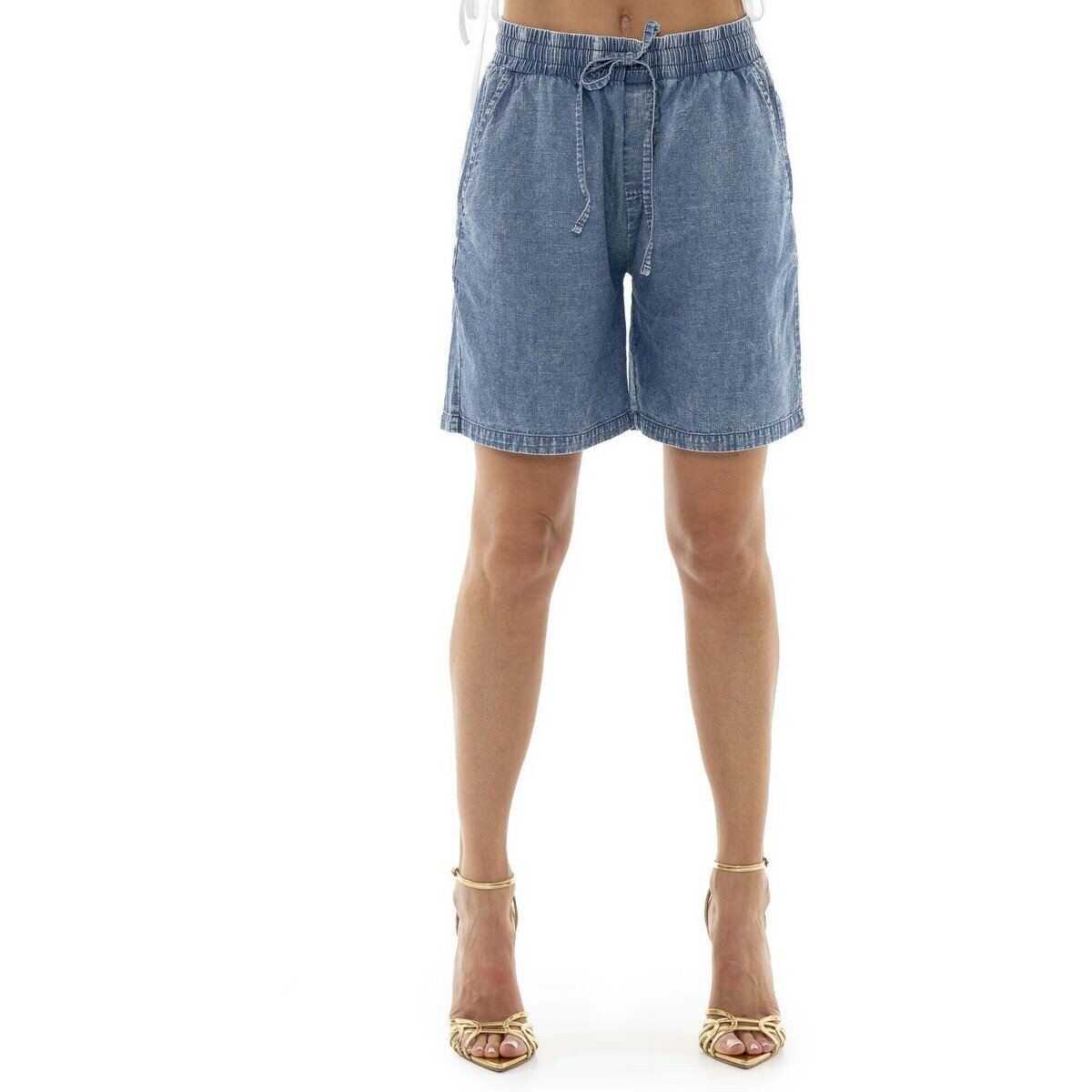 Leone 1947 Îmbracaminte Woman Bermuda Chambray Fancy Stripes