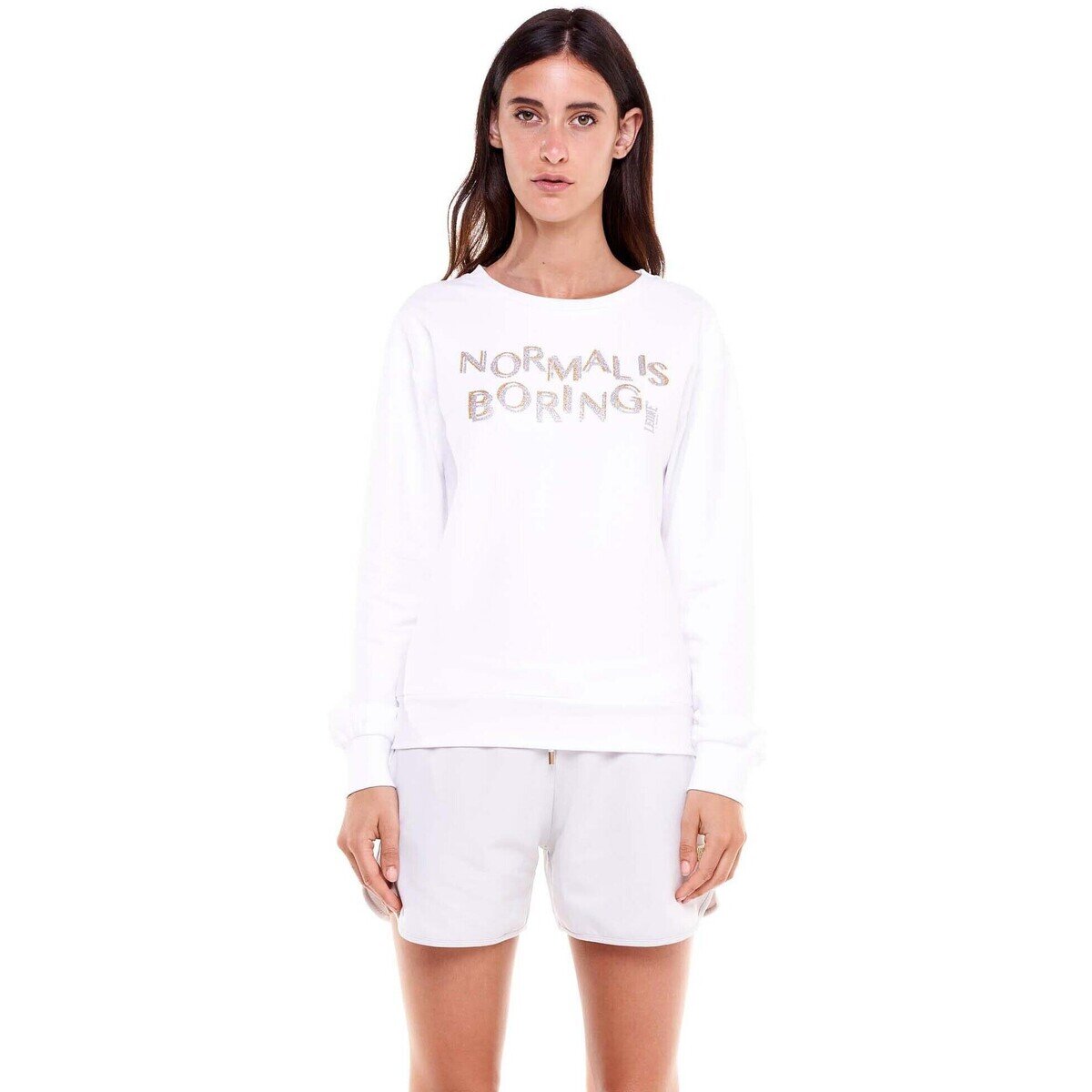 Leone 1947 Îmbracaminte Woman Crewneck Gold Silver