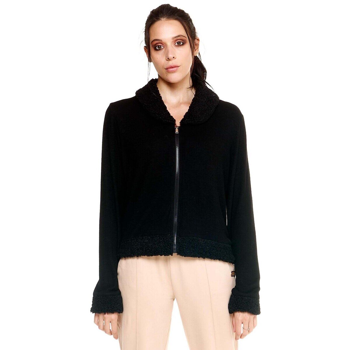 Leone 1947 Îmbracaminte Woman Crop Hoody Full Zip Chic Boxing