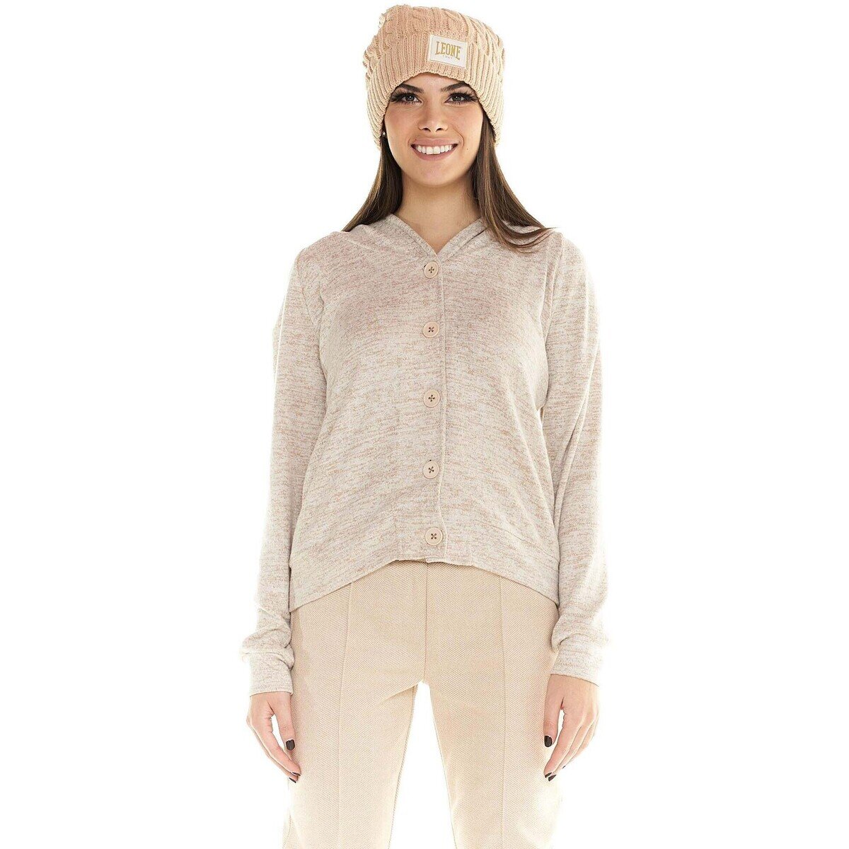 Leone 1947 Îmbracaminte Woman Hoody Full Button Chic Boxing