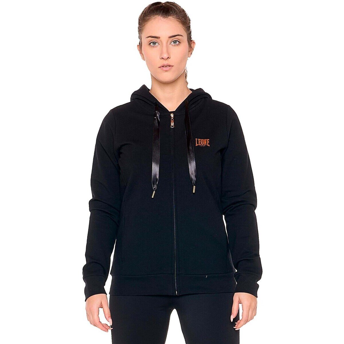 Leone 1947 Îmbracaminte Woman Hoody Full Zip Authentic Gold