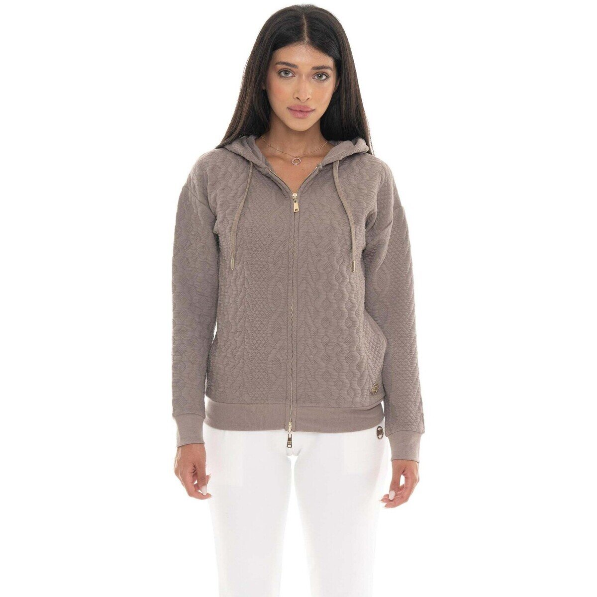 Leone 1947 Îmbracaminte Woman Hoody Full Zip Bonded