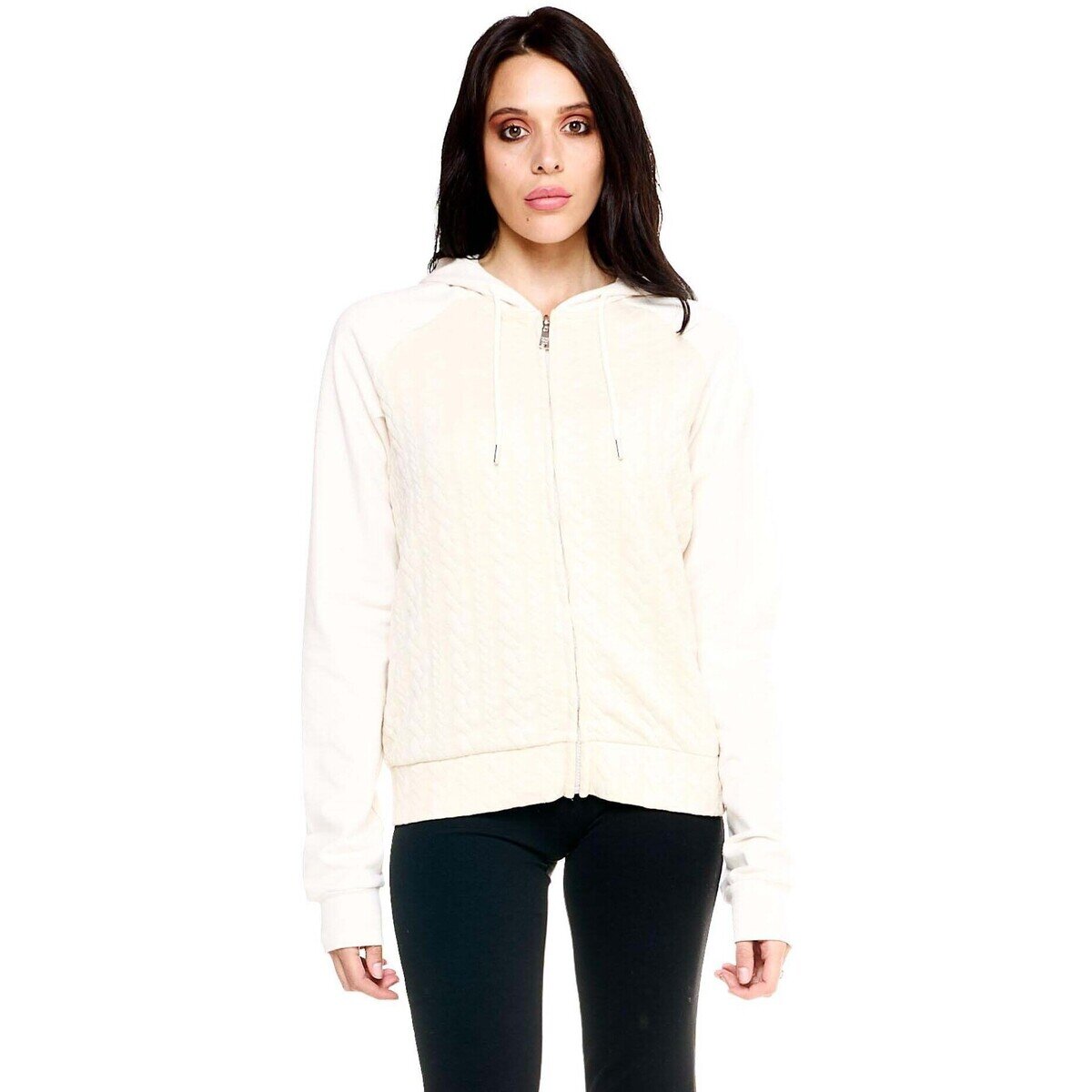 Leone 1947 Îmbracaminte Woman Hoody Full Zip Bonded Glam Winter