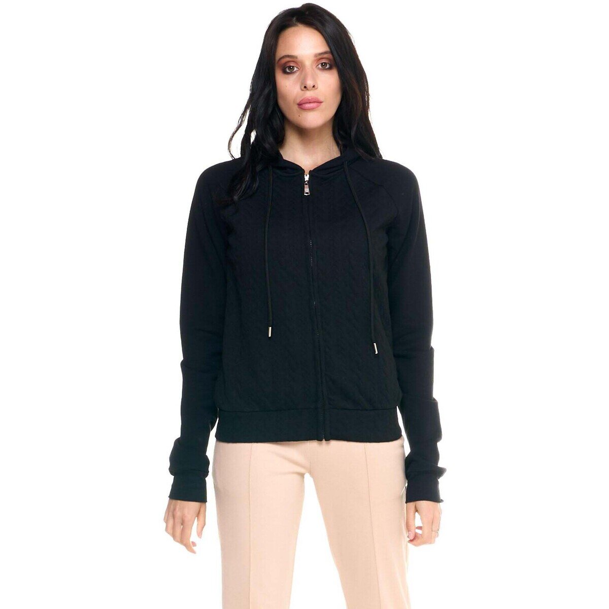 Leone 1947 Îmbracaminte Woman Hoody Full Zip Bonded Glam Winter
