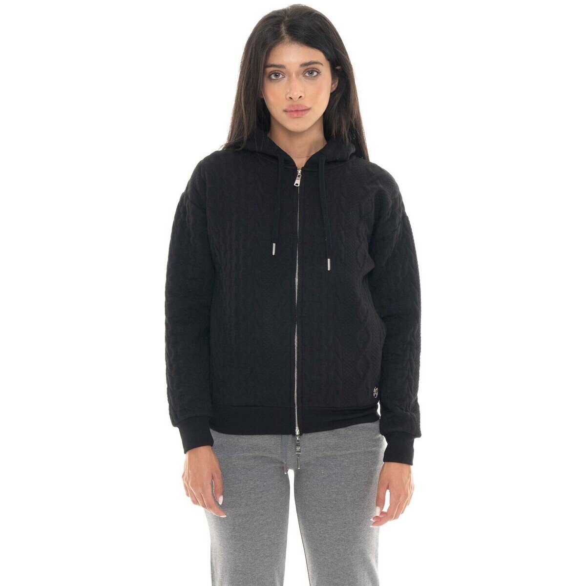 Leone 1947 Îmbracaminte Woman Hoody Full Zip Braid