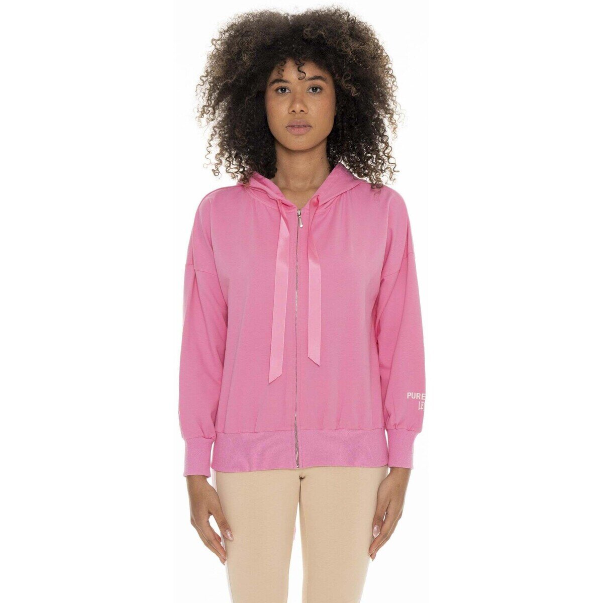 Leone 1947 Îmbracaminte Woman Hoody Full Zip Earth Tones