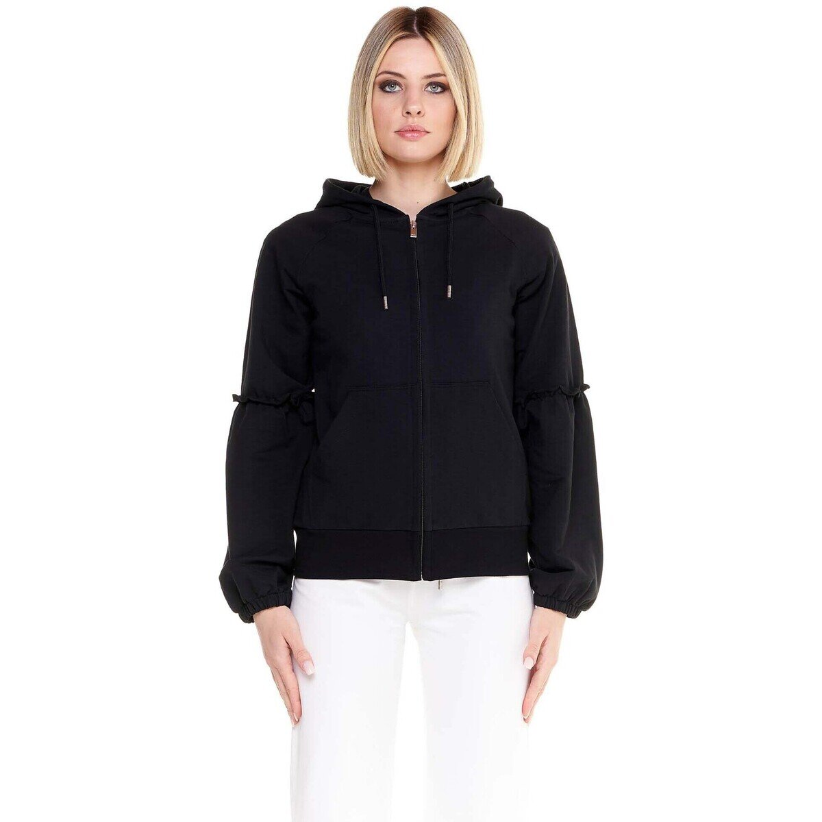 Leone 1947 Îmbracaminte Woman Hoody Full Zip Sparkly