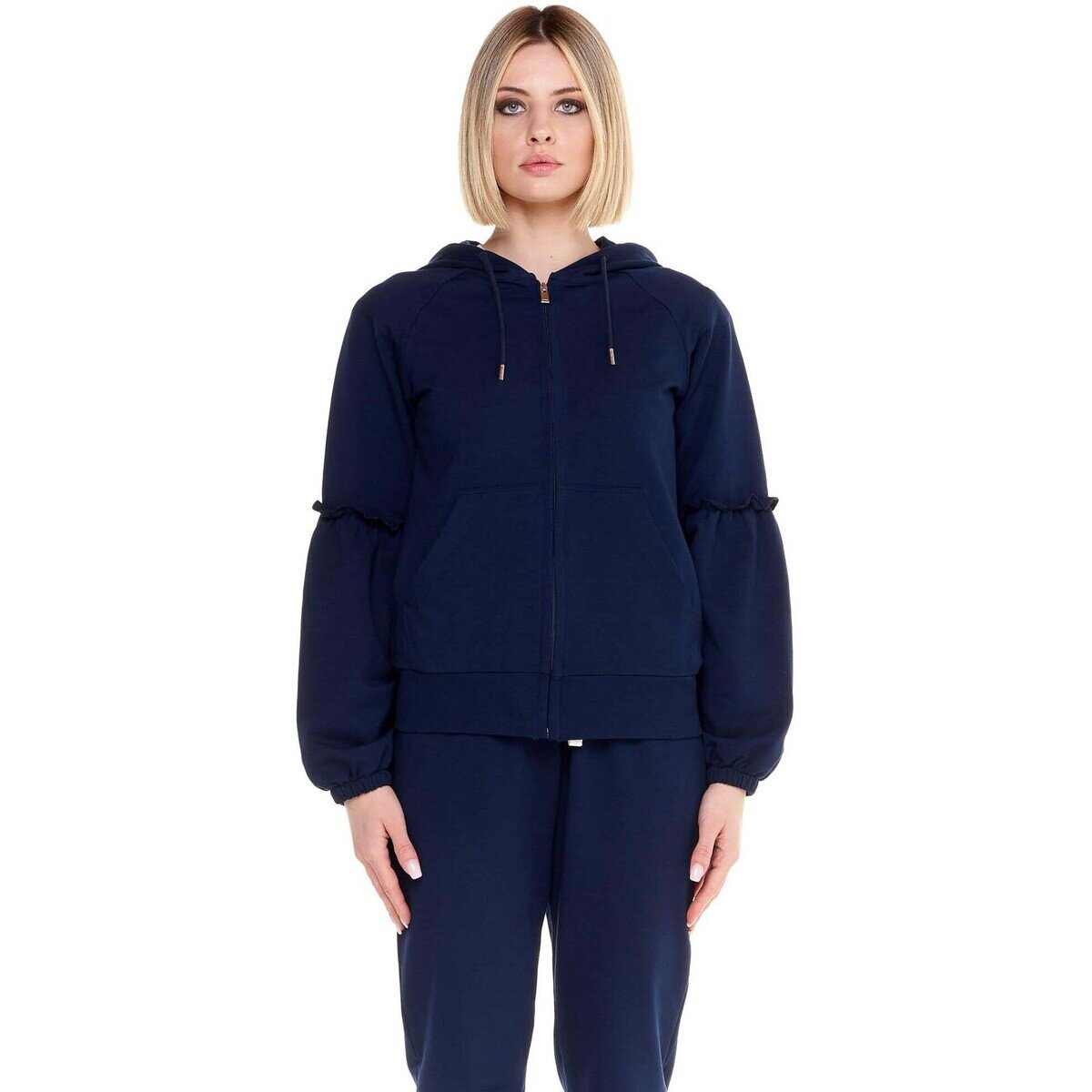 Leone 1947 Îmbracaminte Woman Hoody Full Zip Sparkly