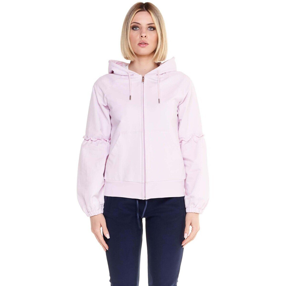 Leone 1947 Îmbracaminte Woman Hoody Full Zip Sparkly