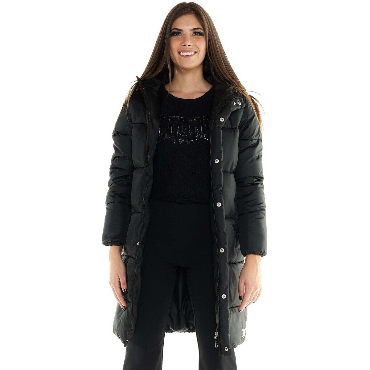 Leone 1947 Îmbracaminte Woman Hoody Nylon Jacket Blackout