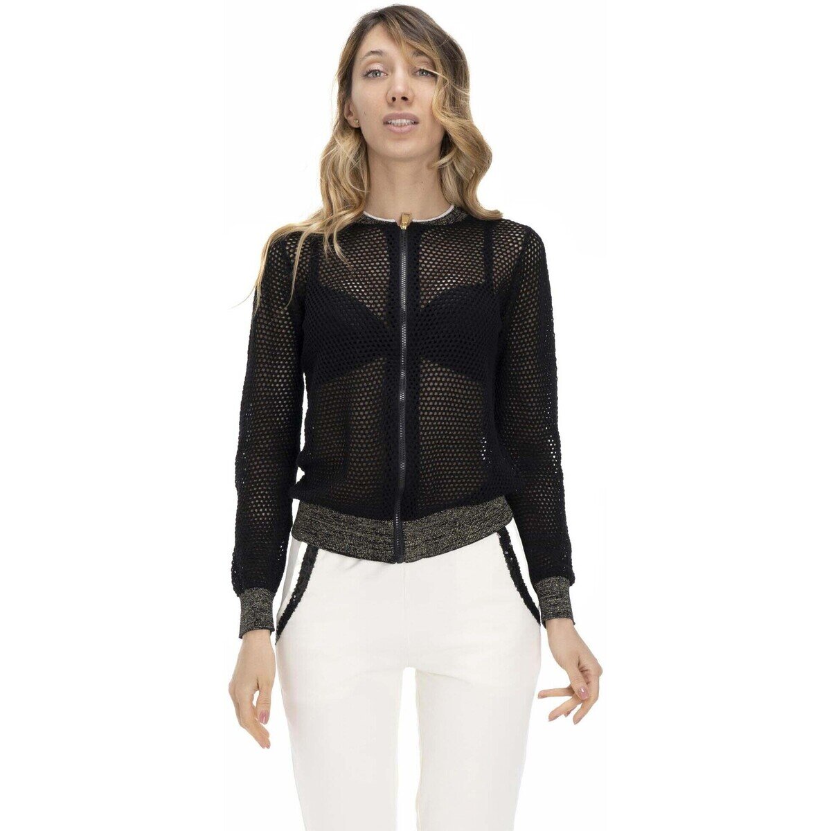 Leone 1947 Îmbracaminte Woman Knitted Full Zip Earth Tones