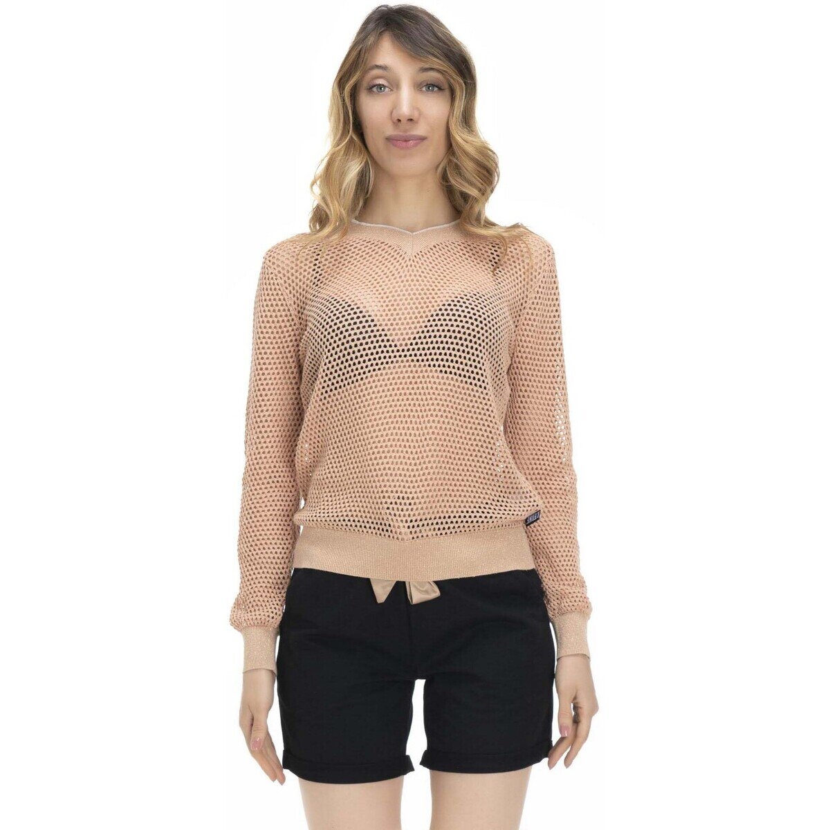 Leone 1947 Îmbracaminte Woman Knitted V Neck Earth Tones