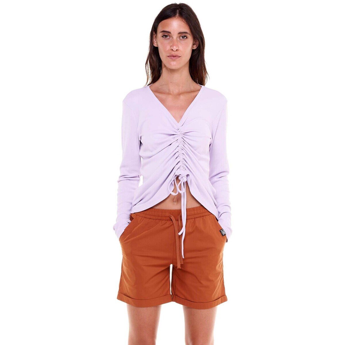 Leone 1947 Îmbracaminte Woman Long Sleeves T-Shirt Earth Tones