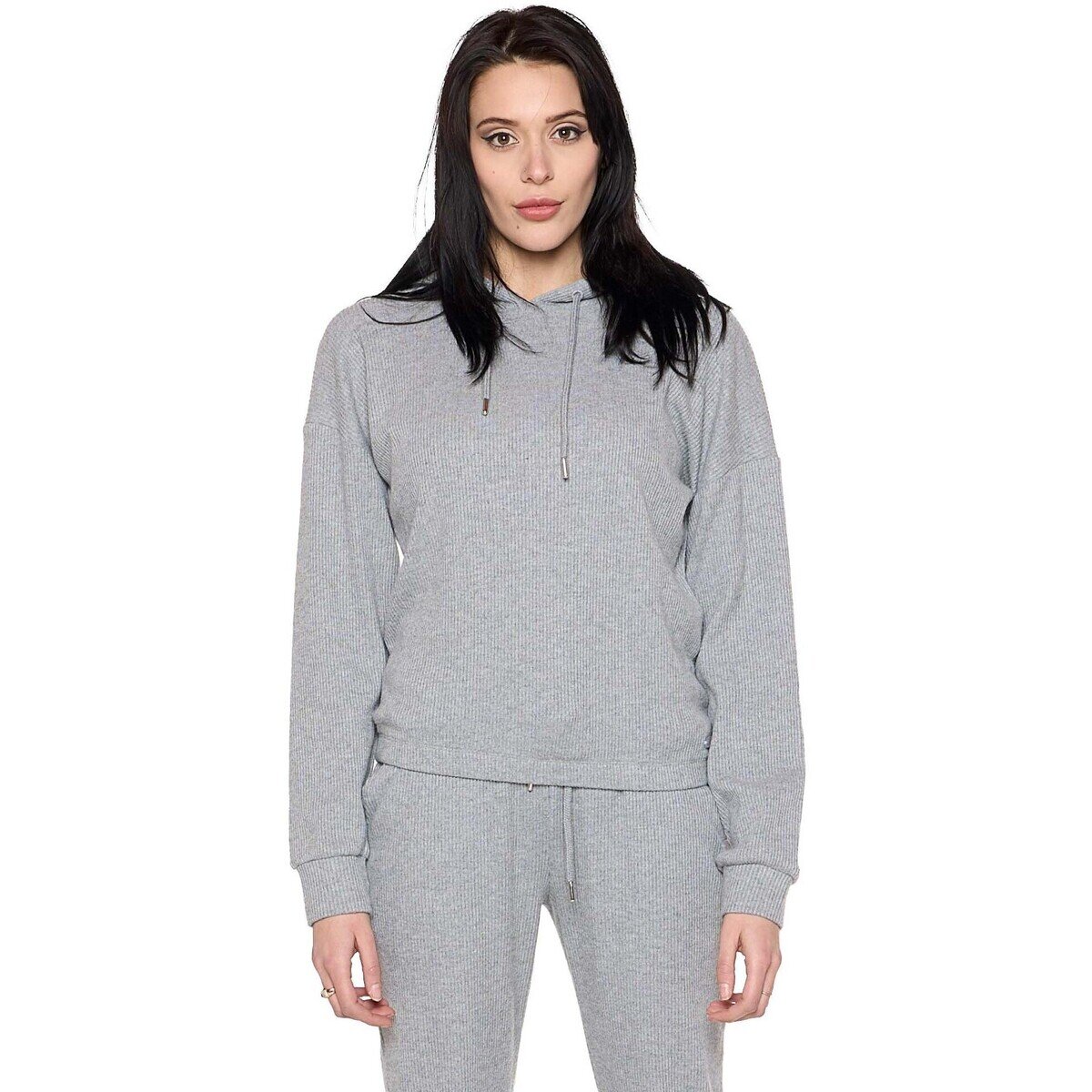 Leone 1947 Îmbracaminte Woman Rib Hoody Pearl