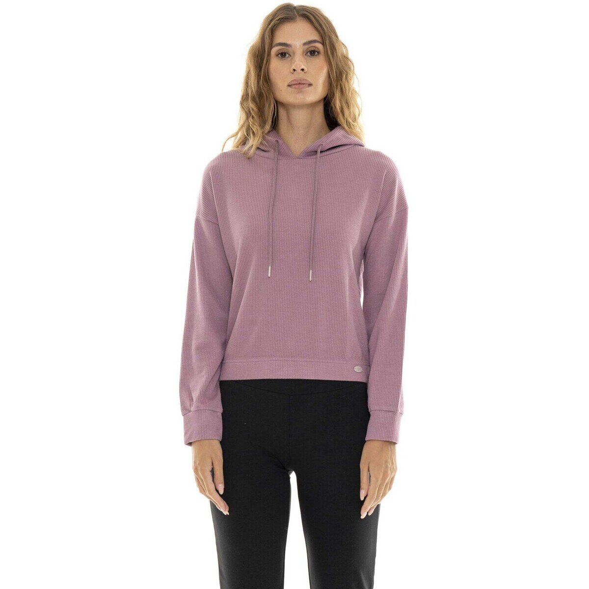 Leone 1947 Îmbracaminte Woman Rib Hoody Pearl