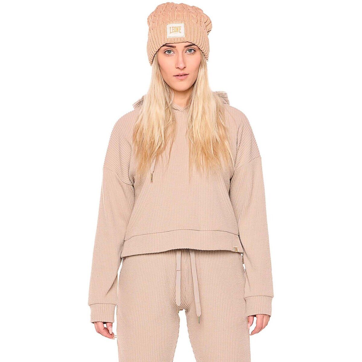 Leone 1947 Îmbracaminte Woman Rib Hoody Relaxed
