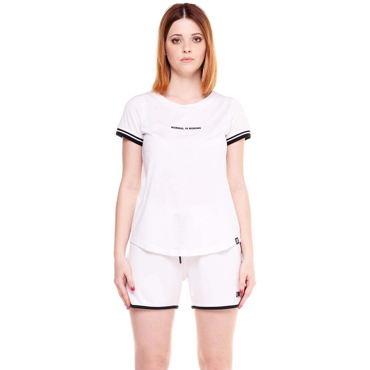 Leone 1947 Îmbracaminte Woman Short Sleeves Black Boring