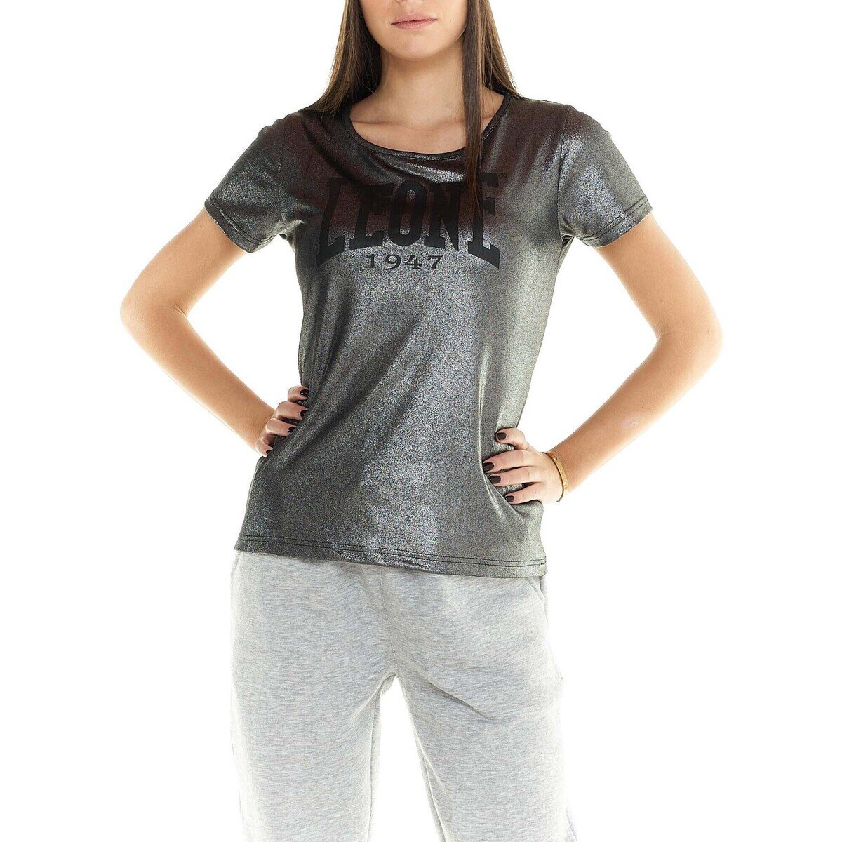 Leone 1947 Îmbracaminte Woman Short Sleeves Greyss