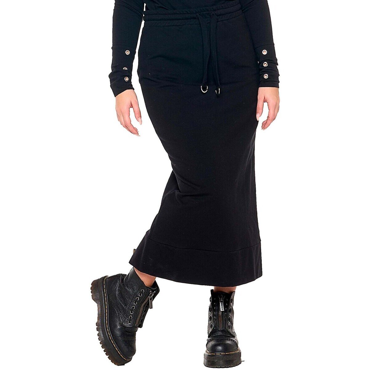 Leone 1947 Îmbracaminte Woman Skirt Black Ring