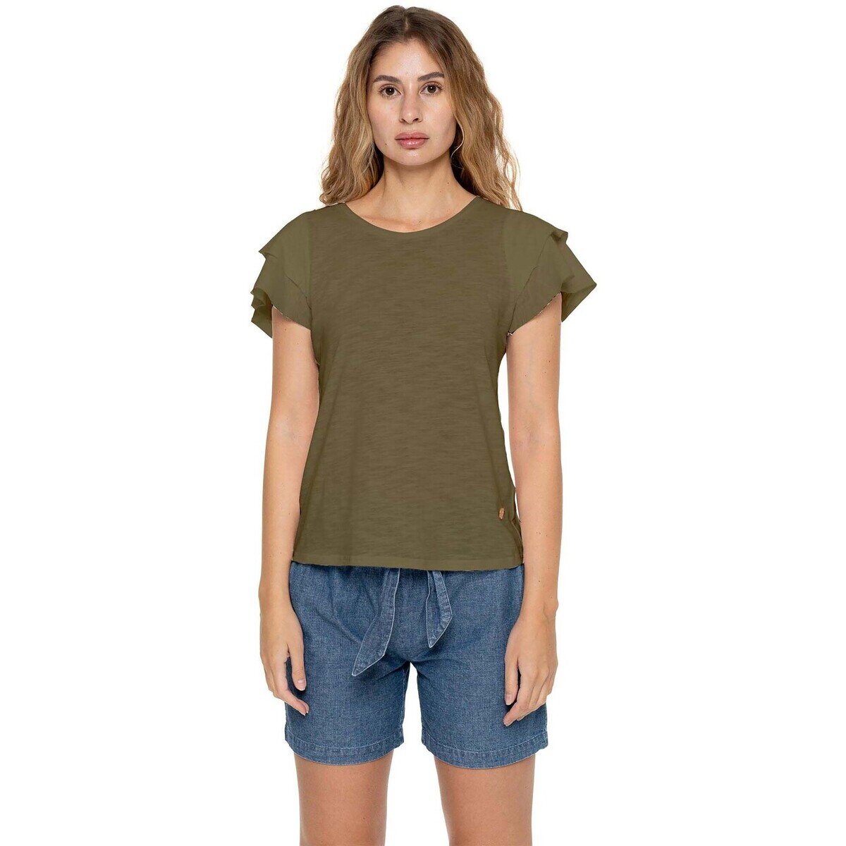 Leone 1947 Îmbracaminte Woman T-Shirt Short Sleeves Urban Safari