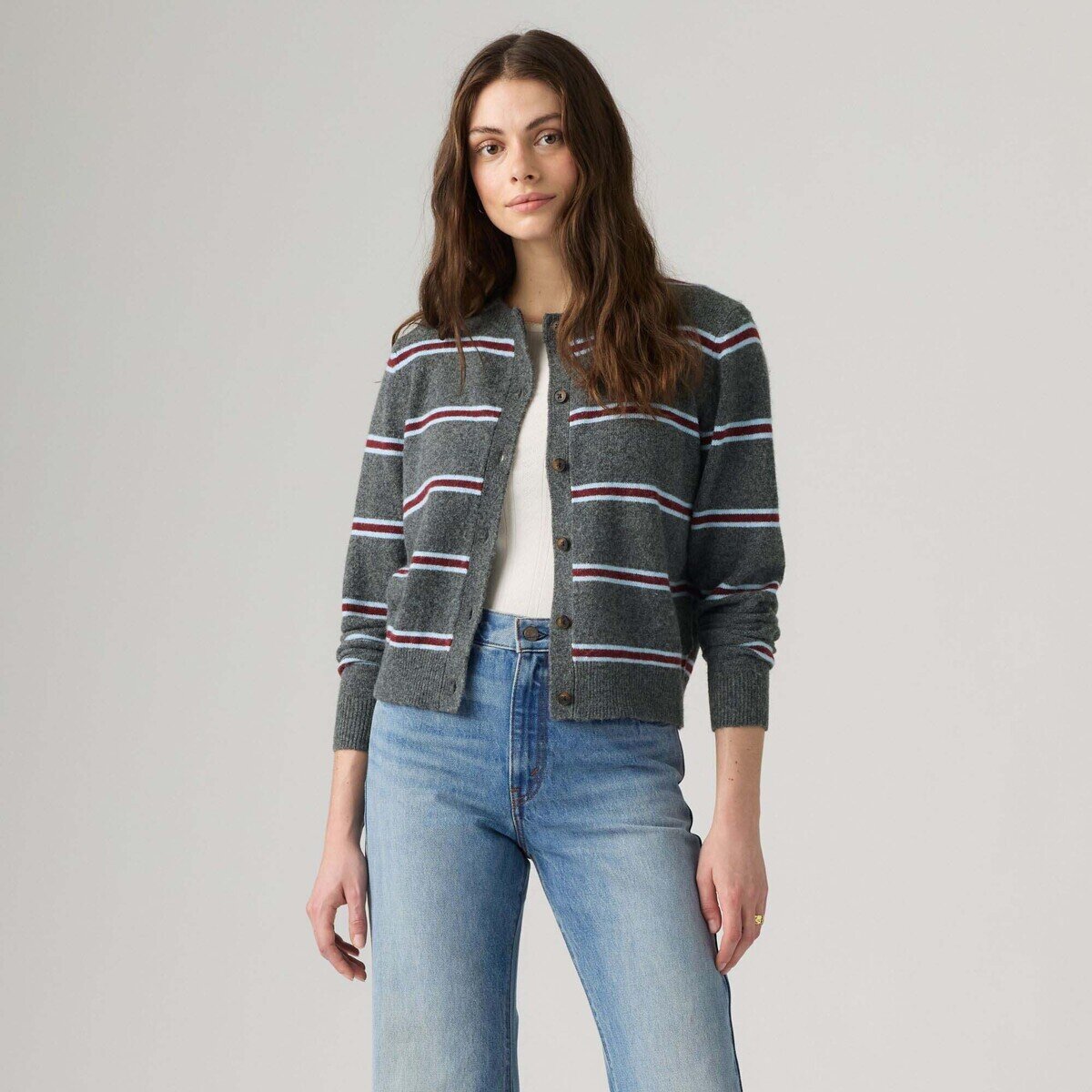 Levi's Îmbracaminte Claire Ls Cardigan Devin Stripe Heather