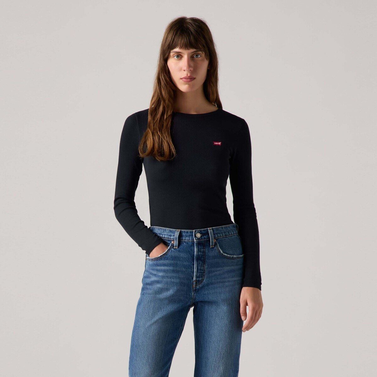 Levi's Îmbracaminte Hayes Ls Tee Anthracite Night Nylo
