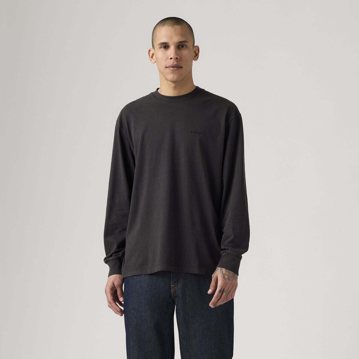 Levi's Îmbracaminte Ls Authentic Tee Mineral Black Garment D