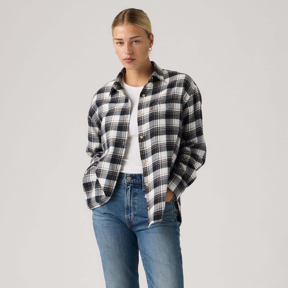 Levi's Îmbracaminte Nash Flannel Shirt Caro Plaid Anthracite